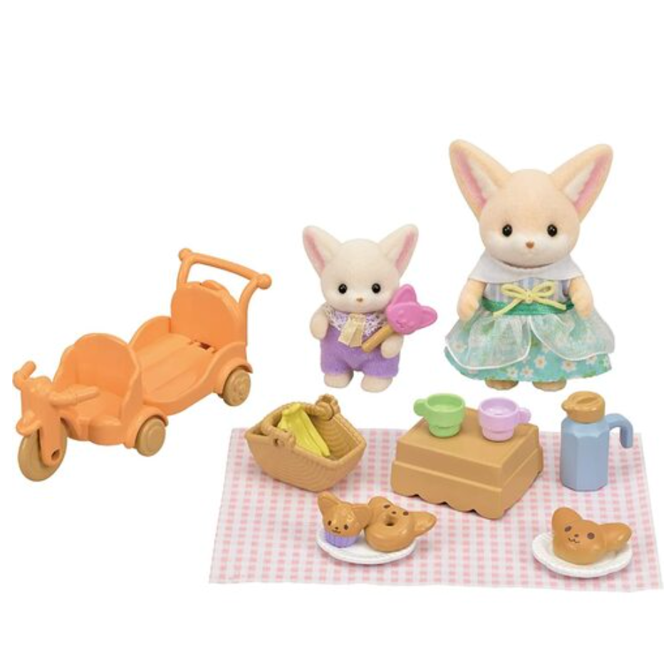 Sylvanian Families | Sunny Picnic Set Fennec Fox Sister & Baby