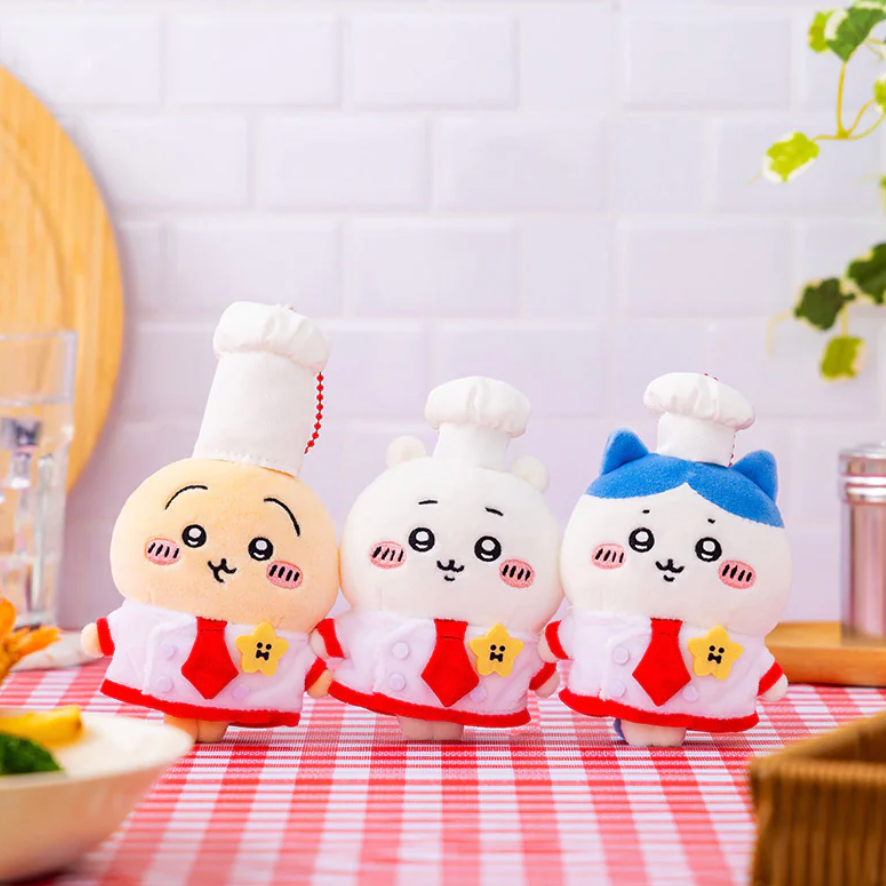 Chiikawa | Hachiware Mascot Holder Plush Keychain H120 X W90 D50Mm (Restaurant Chef)