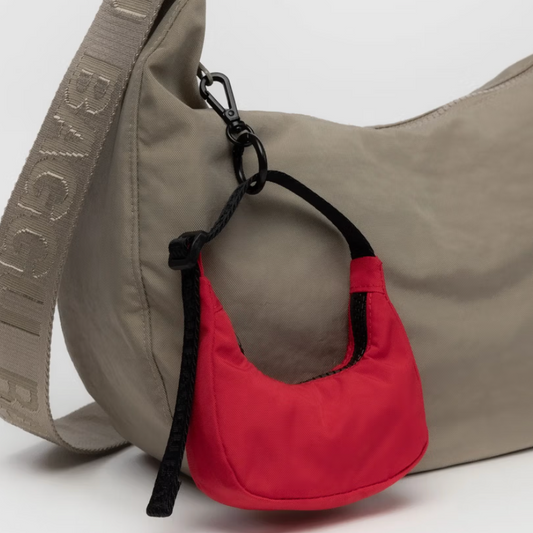 Crescent Bag Charm - Red