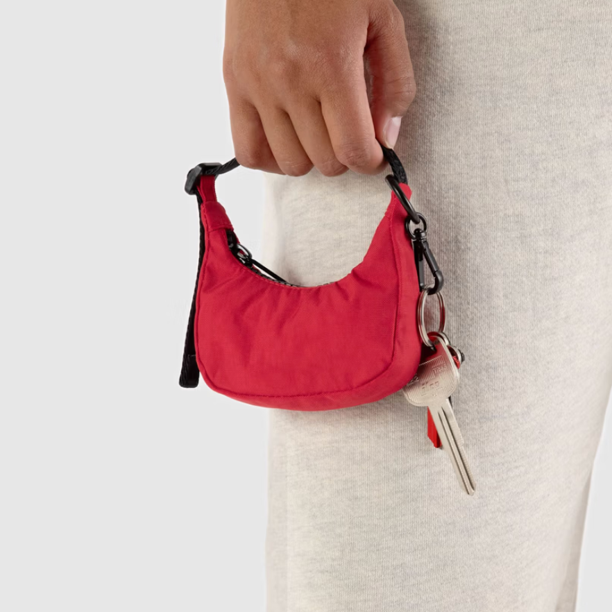Crescent Bag Charm - Red