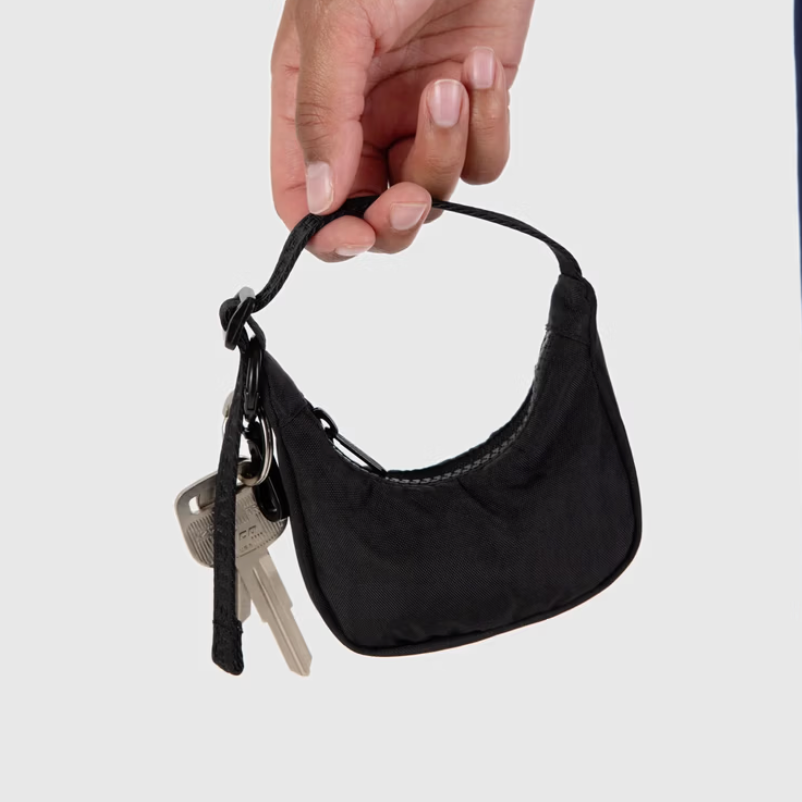 Crescent Bag Charm - Black