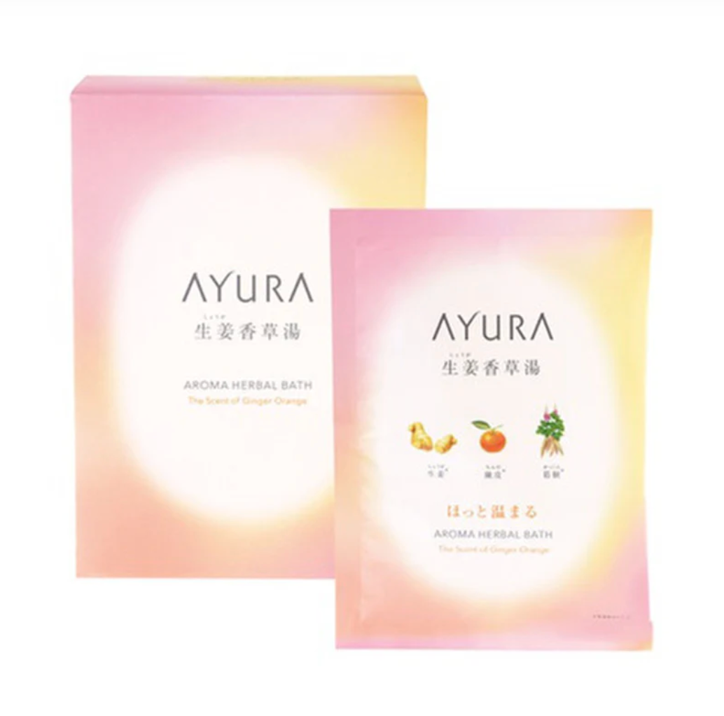 AYURA|Aroma Herbal Bath Ginger Orange 40g×8 Bags