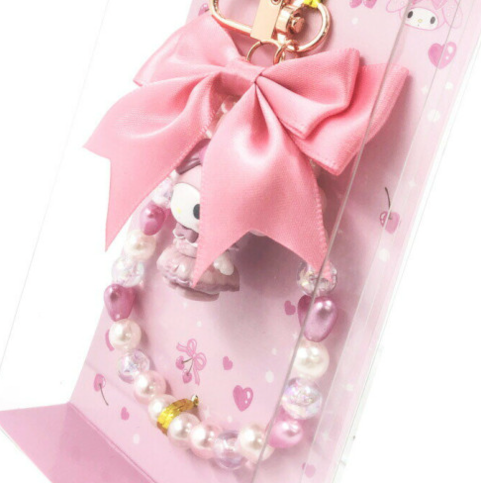SANRIO | My Melody Beaded Phone Charm Hand Strap 108×66mm (My Melody♡Kuromi♡My Sweet Piano Bunnies Ballerina)
