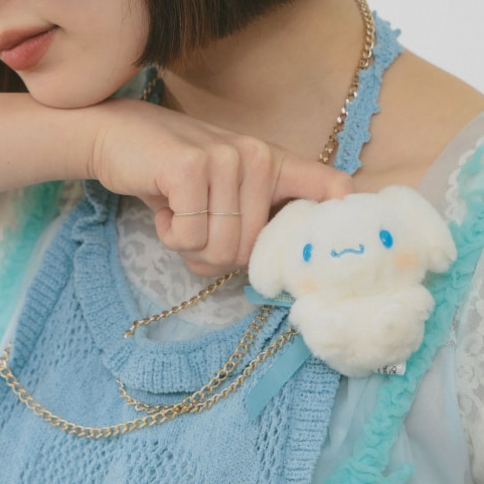 BEAMS COUTURE x Sanrio characters | Kuromi Plush Necklace 70x70mm