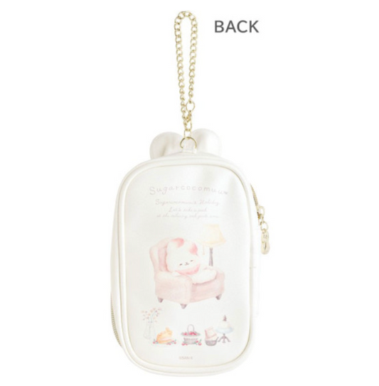 SAN-X | Sugarcocomuu Plush Clear Pouch Keychain 210×120×70mm (Sugarcocomuu's Holiday Lying Down Sleeping)