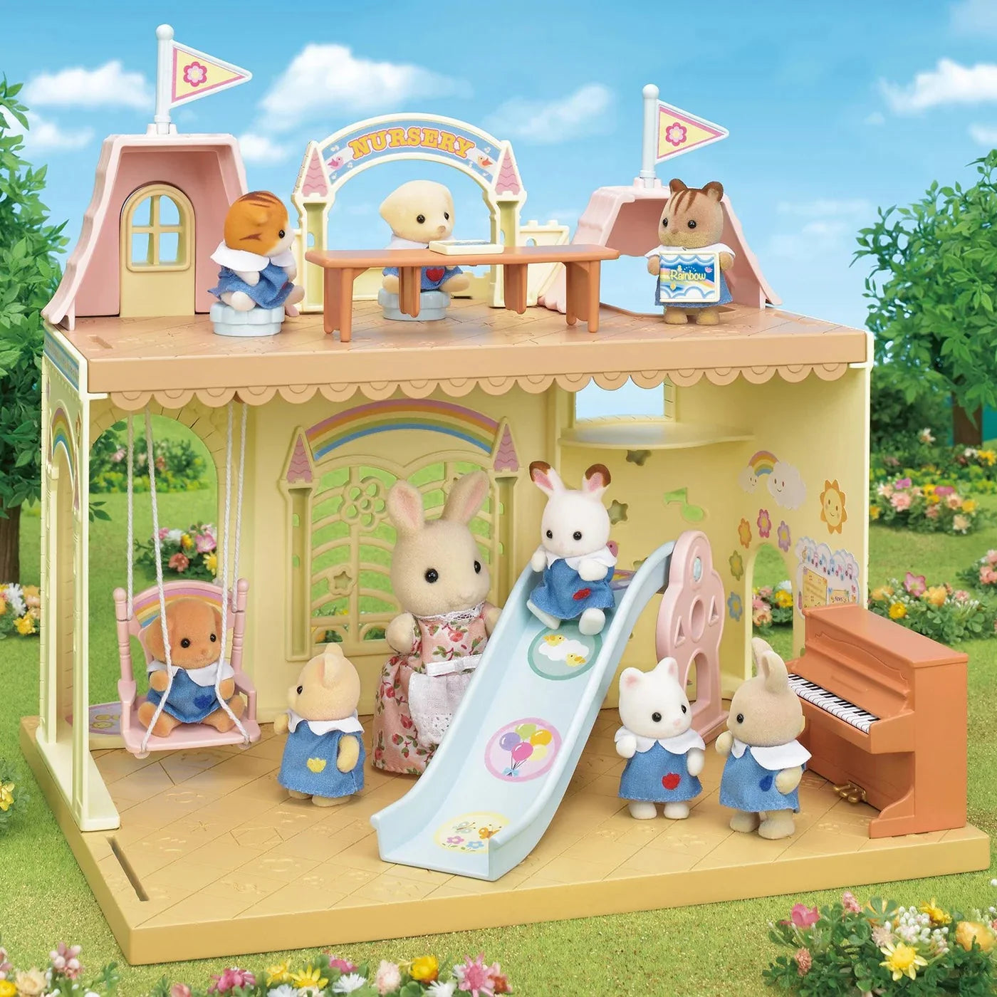 Sylvanian Families Nursery Furniture Cute Castle Playground Set