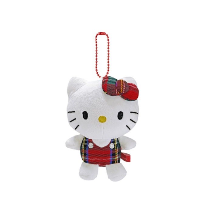 SANRIO | Hello Kitty Mascot Holder Bag Charm Keychain 95×65×110mm (Tartan)