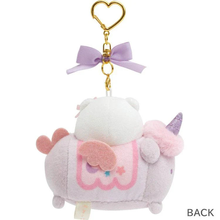 SAN-X | Sumikko Gurashi Shirokuma Bear Plush Keychain Bag Charm Unicorn 80×85×60mm (Kindergarten)