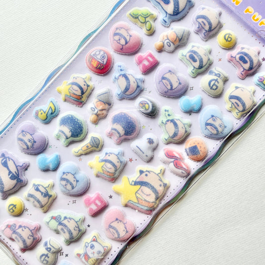 Tamagotchi | Crux Mix Character Cotton Puffy Seal Sticker 200x100x8mm