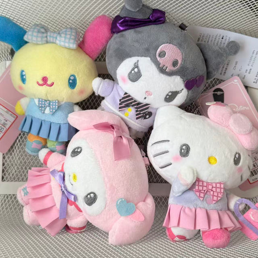 SANRIO x Avail | Kuromi Mascot Holder Plush Keychain Bag Charm 50×75×138mm (High School Series Heisei)