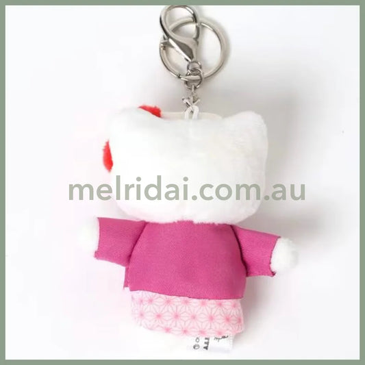 Me% x Hello Kitty | Mini Mascot Holder Plush Keychain 13cm 4th Ver. (Hot Springs)