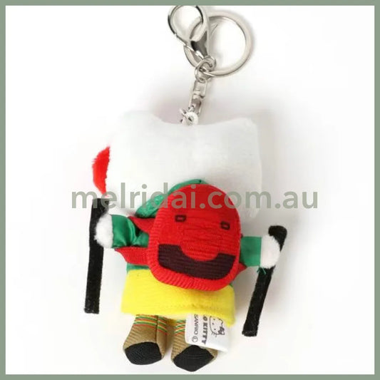 Me% x Hello Kitty | Mini Mascot Holder Plush Keychain 13cm 4th Ver. (Mountain Climbing)
