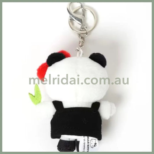 Me% x Hello Kitty | Mini Mascot Holder Plush Keychain 13cm 4th Ver. (Panda)
