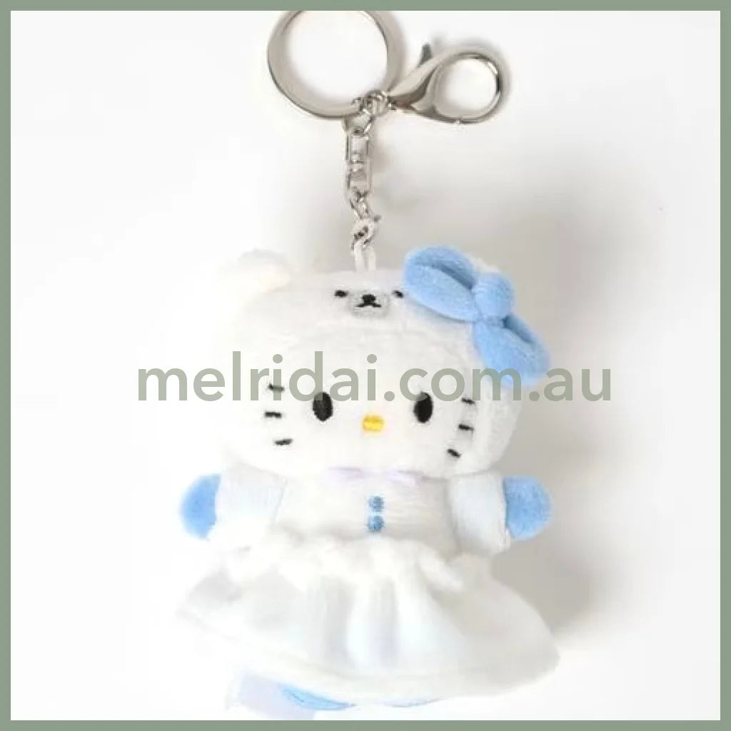 Me% x Hello Kitty | Mini Mascot Holder Plush Keychain 13cm 4th Ver. (Polar bear)