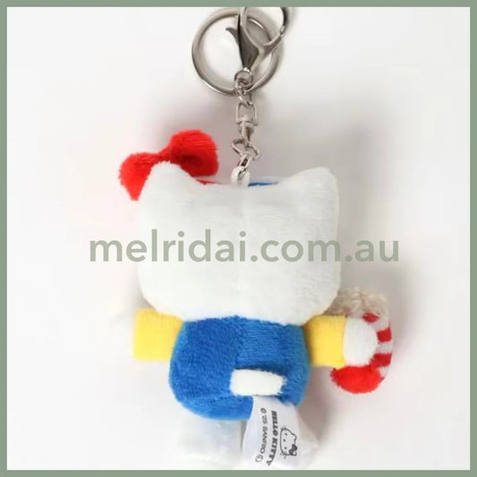 Me% x Hello Kitty | Mini Mascot Holder Plush Keychain 13cm 4th Ver. (Watching Movies/Popcorn)