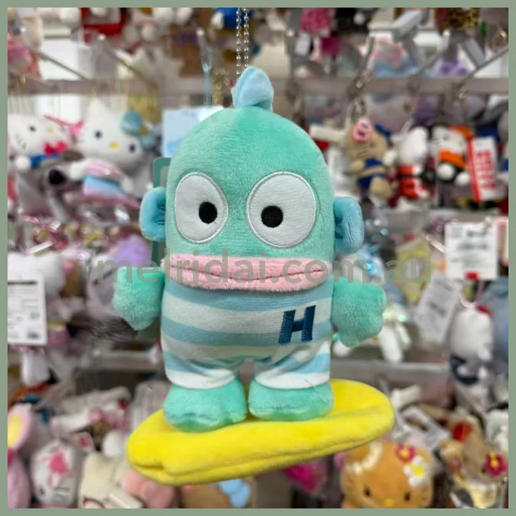 Avail x Sanrio | Hangyodon Mascot Holder Plush Keychain Bag Charm 140mm Approx. (Surfing)