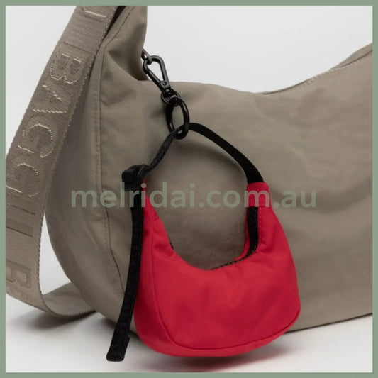 Crescent Bag Charm - Red