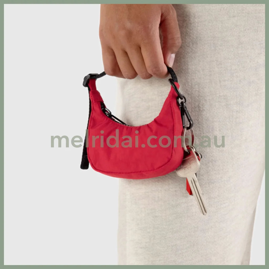 Crescent Bag Charm - Red