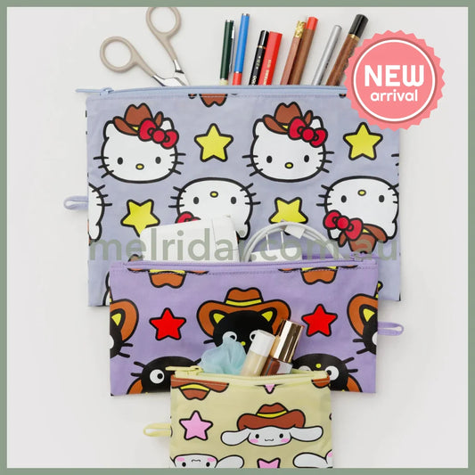 Baggu Flat Pouch Set (Hello Kitty & Friends Western)