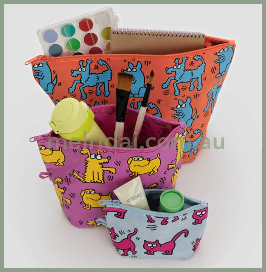 Baggu | Keith Haring Pets Go Pouch Set 合作款 收纳包套装