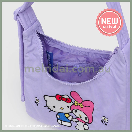 Baggu Mini Nylon Shoulder Bag (Embroidered Hello Kitty & My Melody)