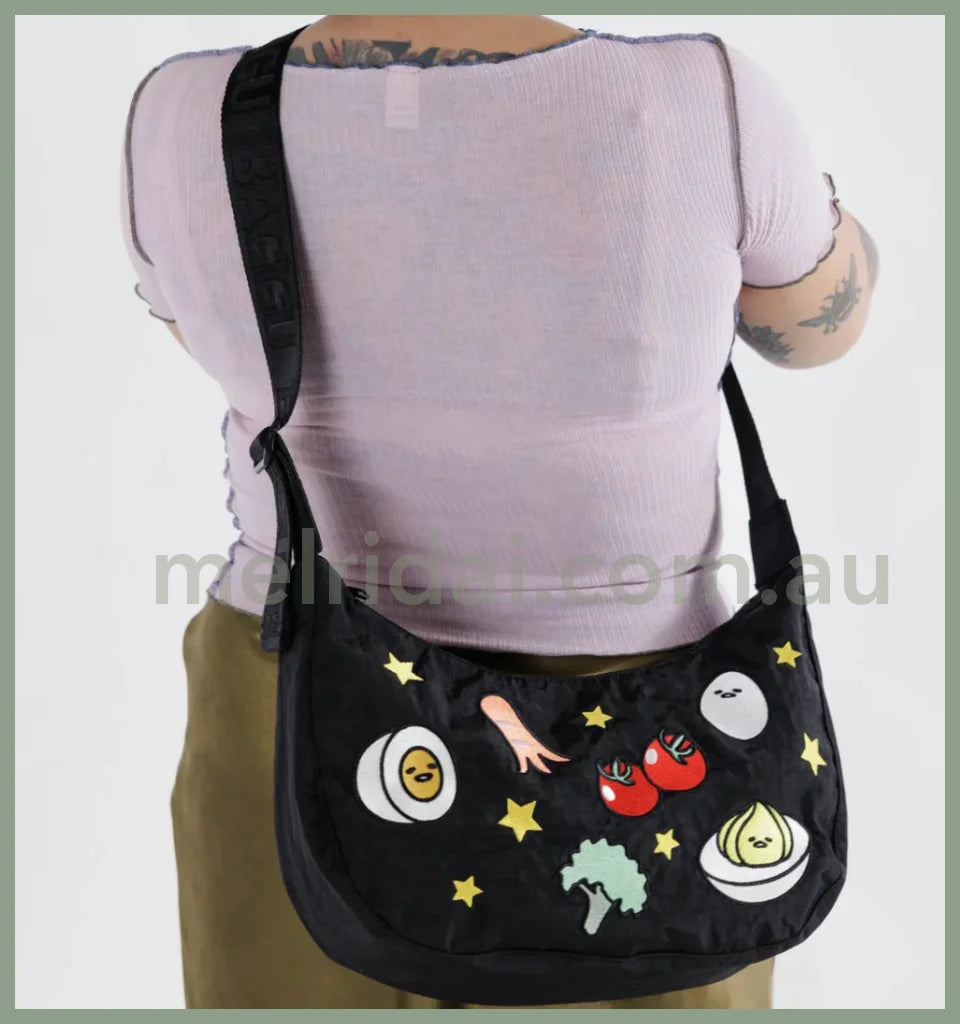 Baggu | Gudetama Embroidered Nylon Crescent Bag