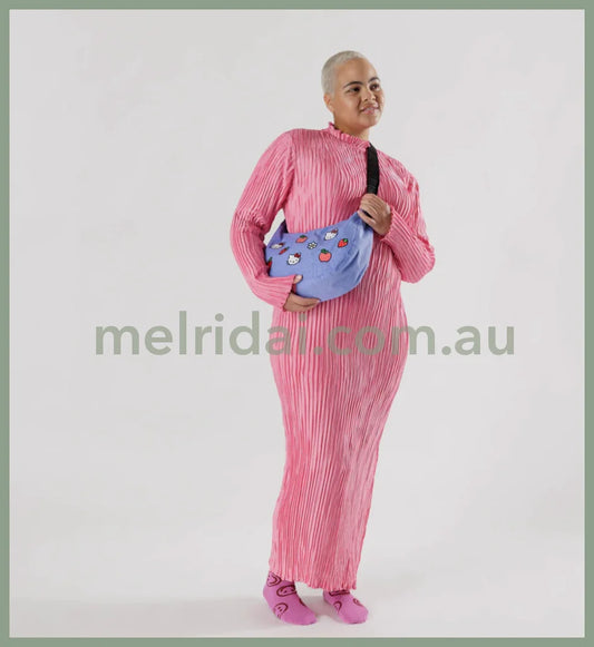 Baggu | Hello Kitty Embroidered Nylon Crescent Bag