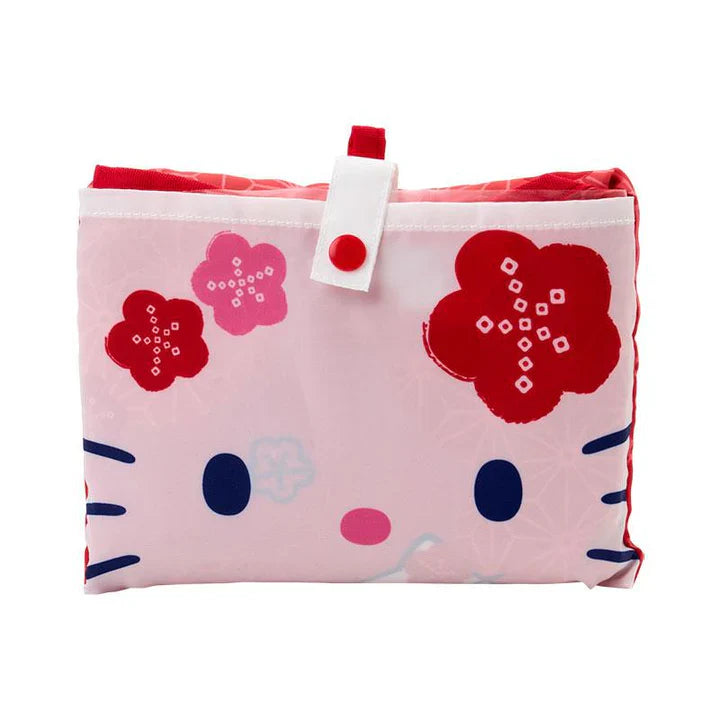 SANRIO | Hello Kitty Eco Shopping Tote Bag W49×D18×H69cm (Japanese Pattern Red)