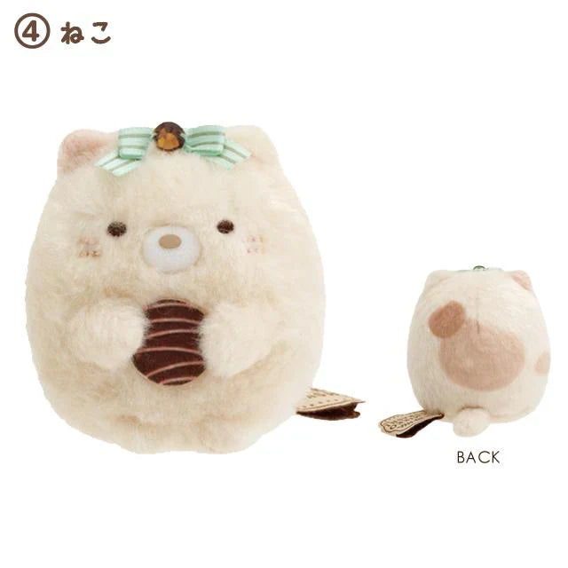 SAN-X | Sumikko Gurashi mini Tenori Plush Doll 60×55×50mm (Chocolate Fair at Sumikko Cafe) Neko 小猫