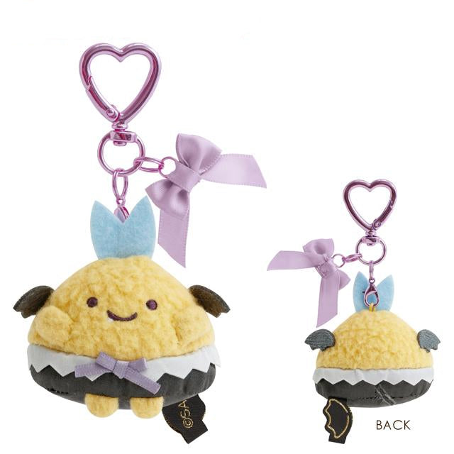 San-X | Sumikko Gurashi Ajifurai no Shippo Fried Shrimp Bag Charm Mascot Holder Keychain 55×50×45mm (Angel and Devil's Tail Neko)