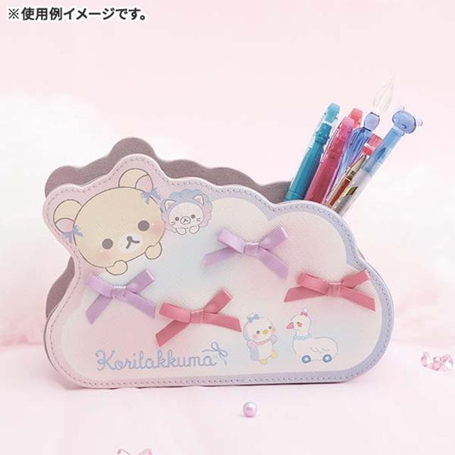 San-X | Rilakkuma Multi Pen Stand 130 X 190 70Mm (Osorano Kururin Wataame/Sky Curly Cotton Candy)