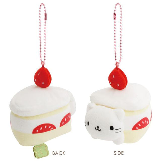 SAN-X | Retro Shortcake Cat Keychain Plush Bag Charm Mascot 85×85×60mm (Always Together)