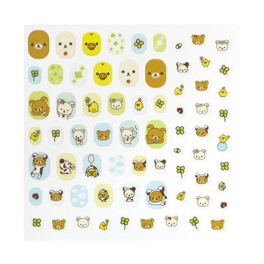 SAN-X | Kiiroitori & Korilakkuma & Rilakkuma Deco Petit Sticker 130×100mm (Miracle Cute Clover)