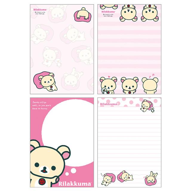 SAN-X | Rilakkuma Korilakkuma A6 Notepad 148×105mm (Classic Pink)