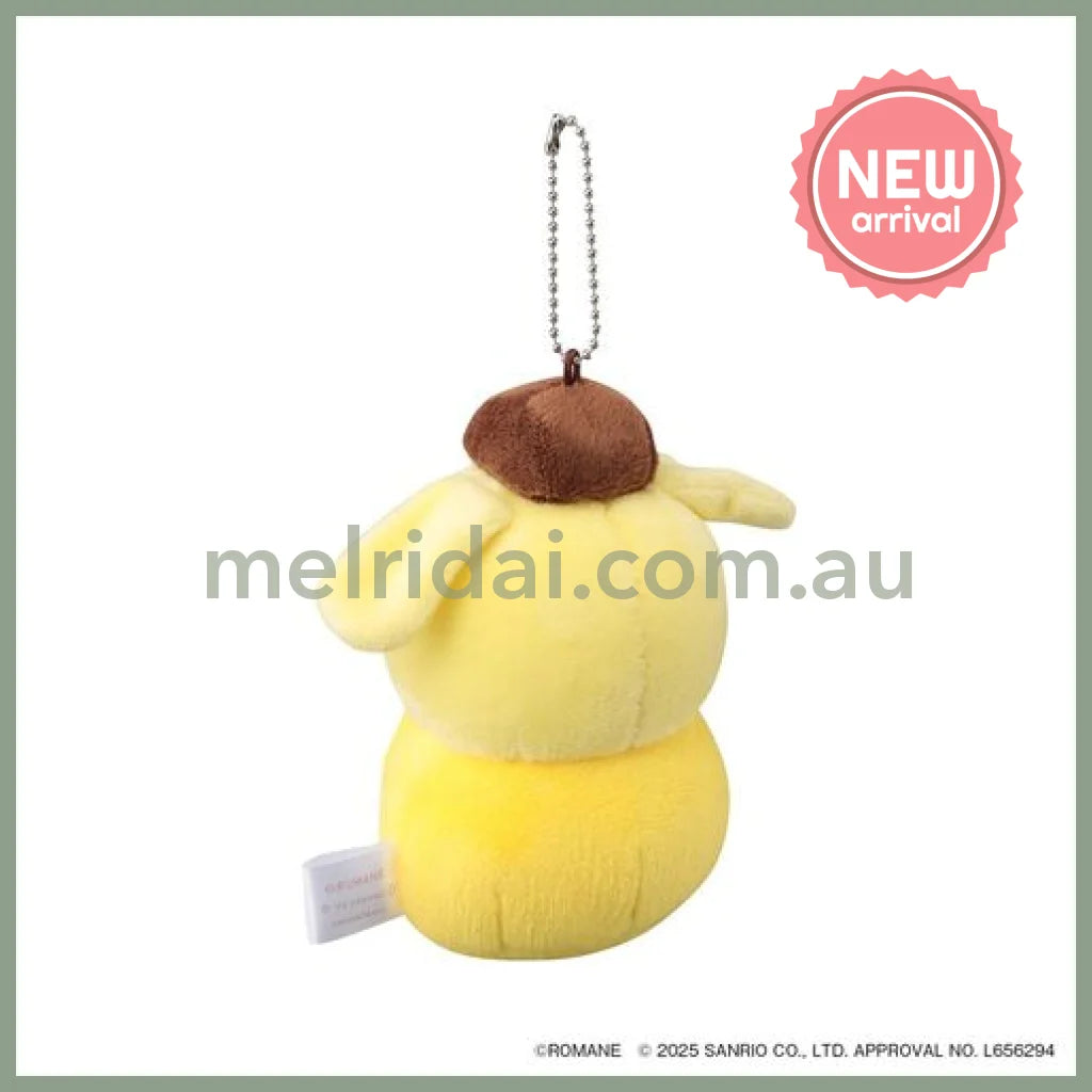 Branch Brother x Sanrio | Pompompurin x Duck Mascot Holder Bag Charm Plush Keychain 145x150x60mm