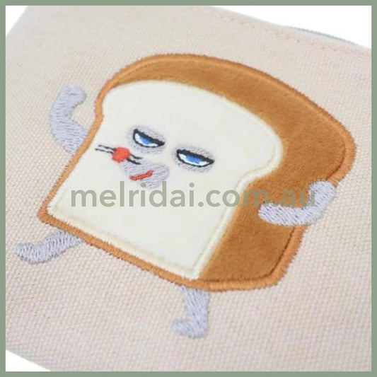 BREAD DOROBO | Embroidery Patterns Tissue Case Pouch with Zipper W135×H100×D10mm