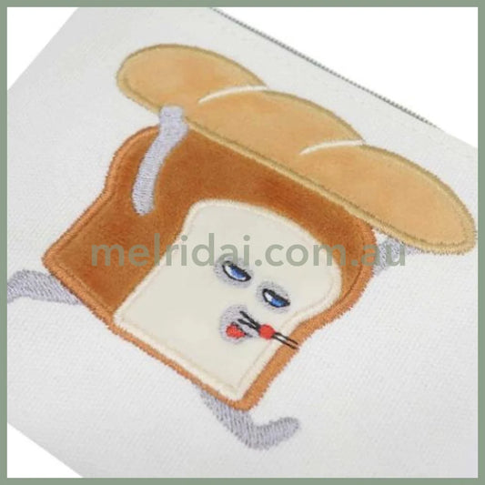 BREAD DOROBO | Embroidery Patterns Tissue Case Pouch with Zipper W135×H100×D10mm