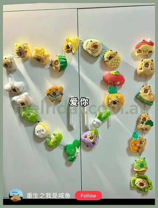 CAPYBARA | Secret Magnetic Plush Magnet & Keychain Blind Bag (Vegetable & Fruit)