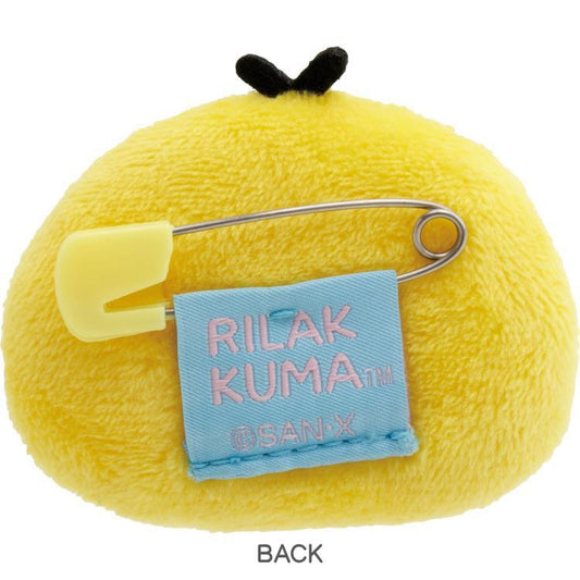 San-X | Rilakkuma Emojis Plush Badge Kiiroitori Cry 40×60×15Mm