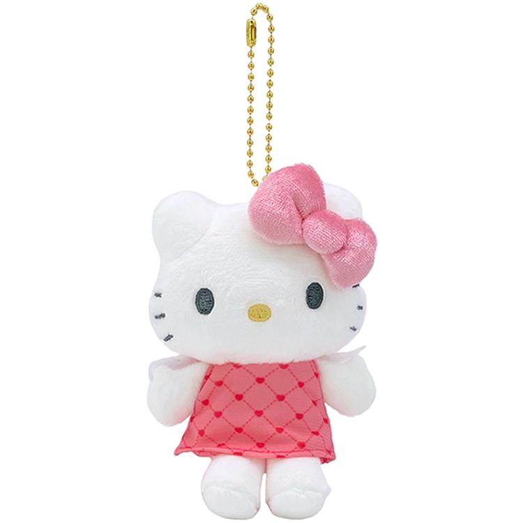 SANRIO | Hello Kitty Angel Red Mascot Holder Plush Keychain 10cm Approx. (50th Anniversary)