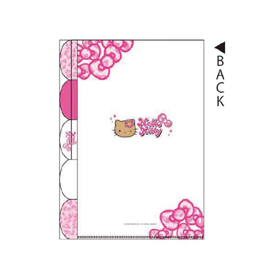 SANRIO | Hello Kitty Die-cut 5-index Clear A4 File Folder Document Organizer Storage 5 Pockets H310 x W225 x D1mm (Tan)