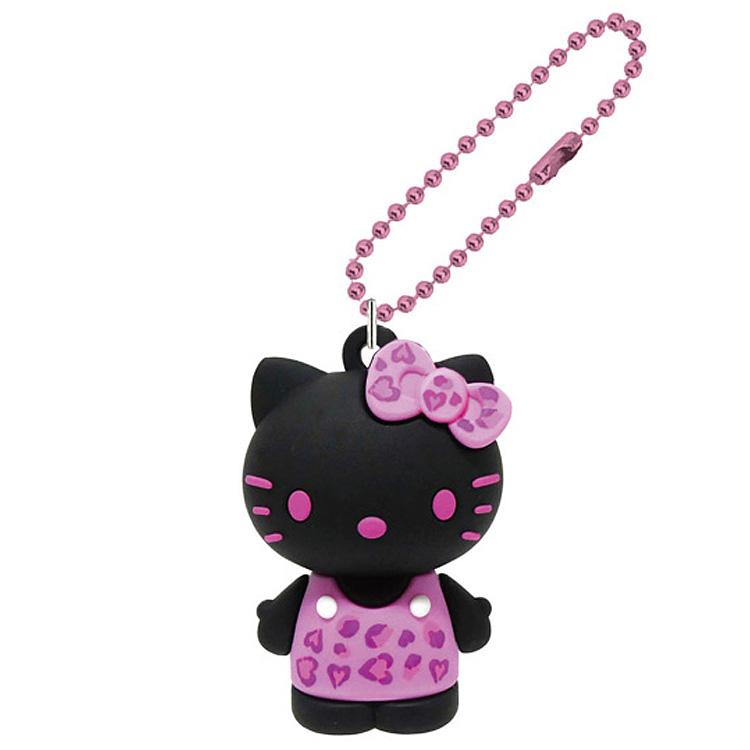 SANRIO | Hello Kitty Leopard Print Series Mascot Figure 45 x 30 x 25mm (Black)