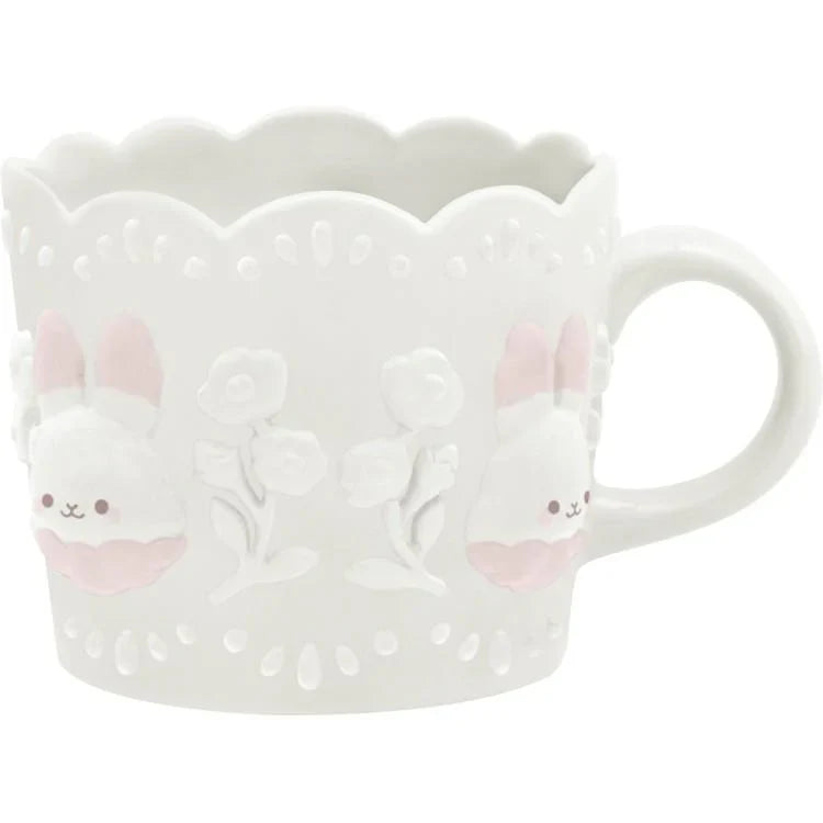 SAN X | Sugarcocomuu Ceramic Mug 3D White Lace 76×Φ103mm (Lolli and Pop’s Candy Day)