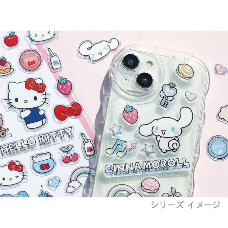SANRIO | Kuromi Clear Plump 3D Sticker 175×90mm (Peta Mellow)