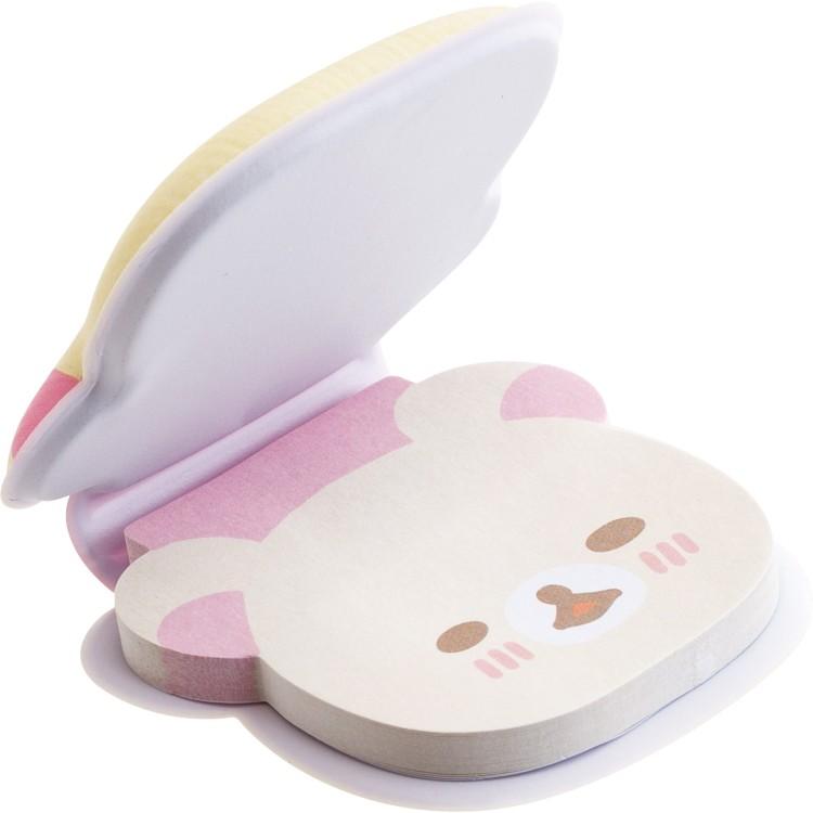 SAN-X | Rilakkuma Korilakkuma Neko Sticky Notes with Squishy Cover 50×60×10mm