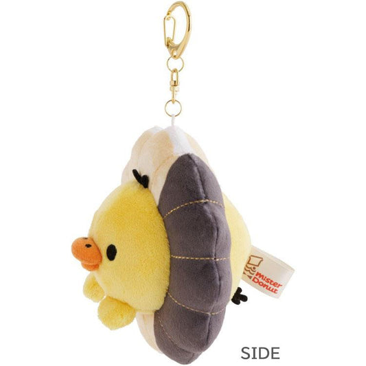 SAN-X | Rilakkuma Kiiroitori Plush Keychain Bag Charm Hanging Plush 110×100×90mm (Mister Donut)
