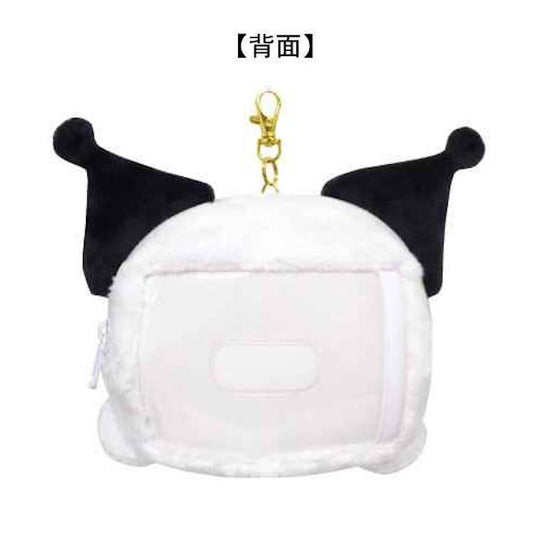 SANRIO | Kuromi Face Pass Case with Reel 104×128×40mm (Cheers Banzai Series)