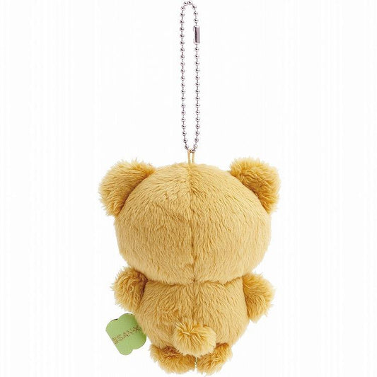 SAN-X | Pinny Mu Retro Brown Bear Keychain Plush Bag Charm Mascot 85×85×60mm (Always Together)