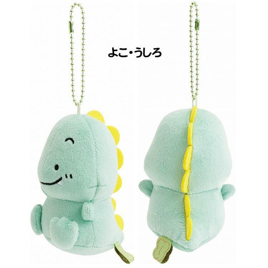 SAN-X | Dinosaur Green Keychain Plush Bag Charm Mascot 85×85×60mm (Always Together Kaiju Paradise Retro)