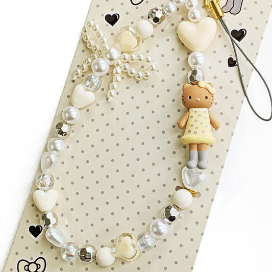 SANRIO | Hello Kitty Style-up Long Legged Phone Strap 124×72×11mm (Gray)